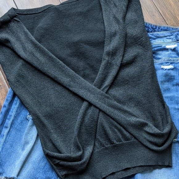 Moda International Sweaters - MODA International Open Back Sweater Black Small